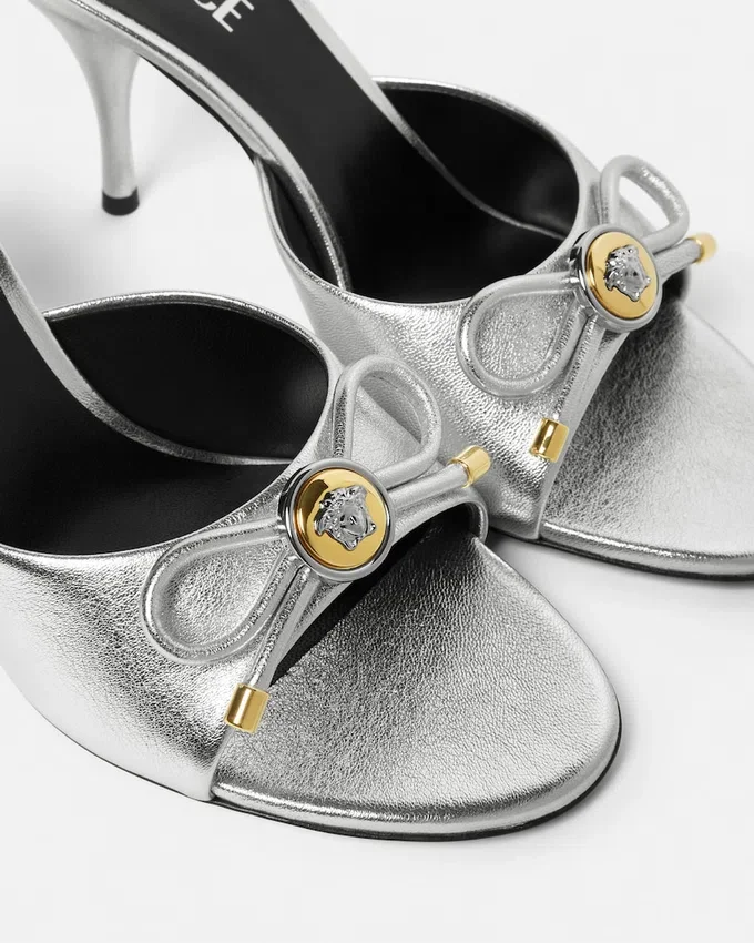 Opera Bow Metallic Mules 85mm Opera Bow Metallic Mules 85mm