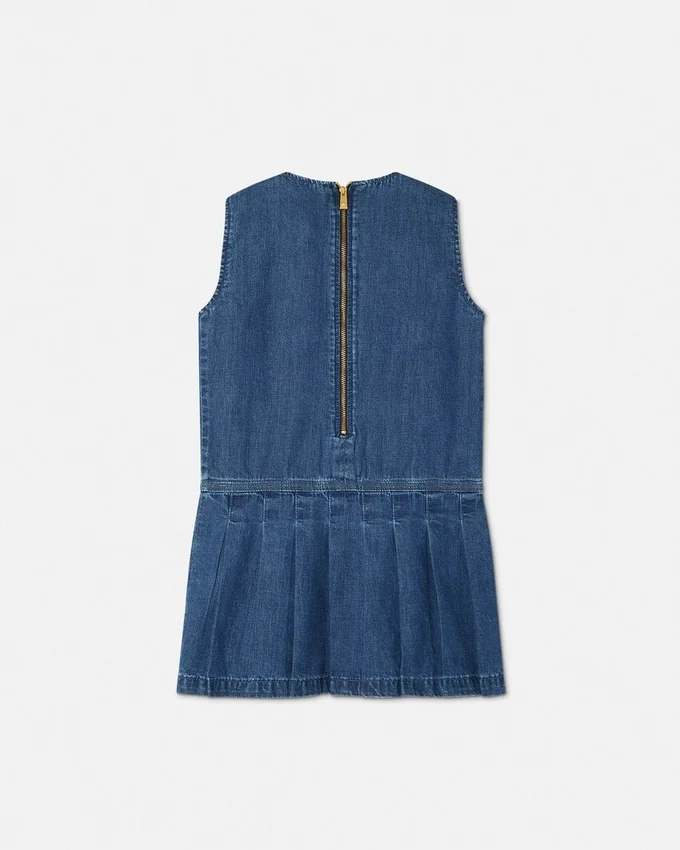 Pleated Denim Kids Dress Pleated Denim Kids Dress