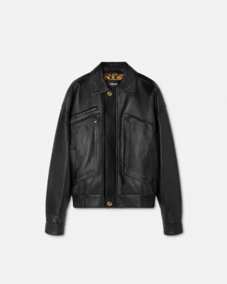 Plong&eacute; Leather Blouson Jacket