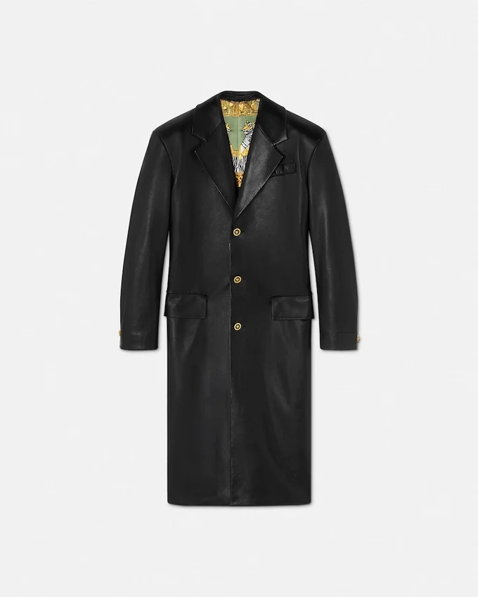 Plongé Leather Single-Breasted Coat Plongé Leather Single-Breasted Coat