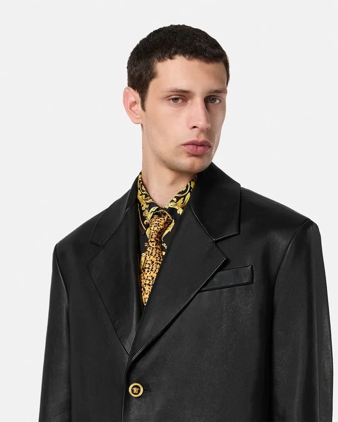 Plongé Leather Single-Breasted Coat Plongé Leather Single-Breasted Coat