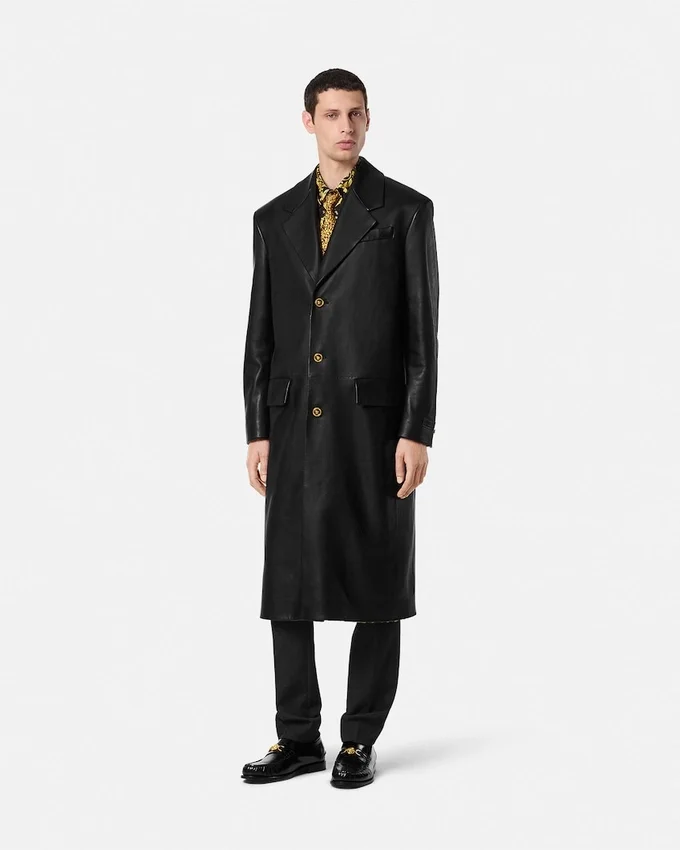 Plongé Leather Single-Breasted Coat Plongé Leather Single-Breasted Coat