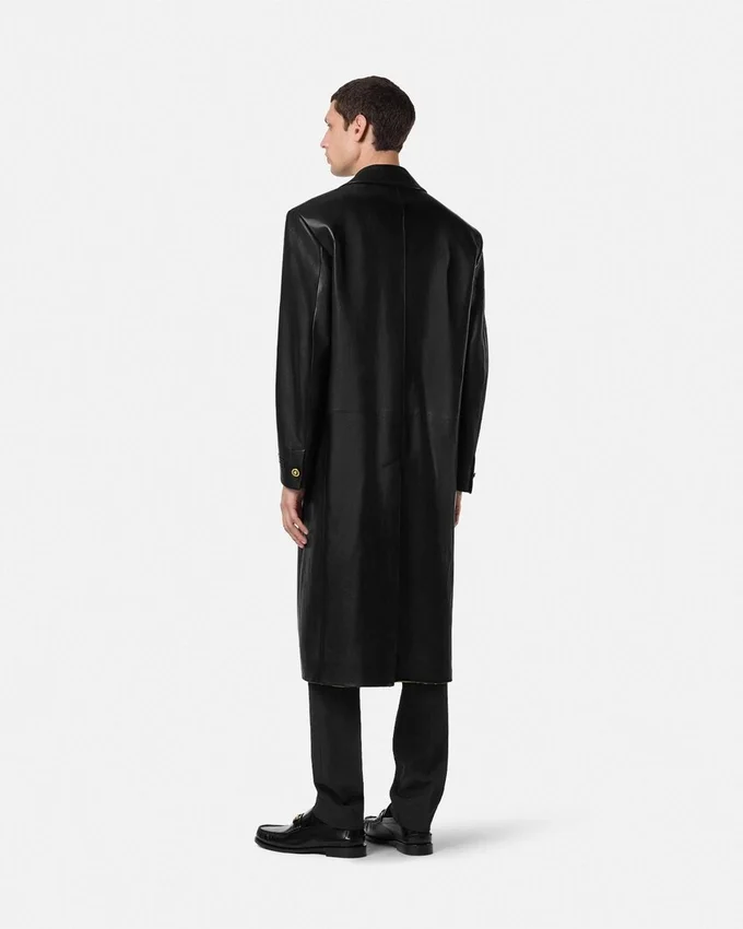 Plongé Leather Single-Breasted Coat Plongé Leather Single-Breasted Coat