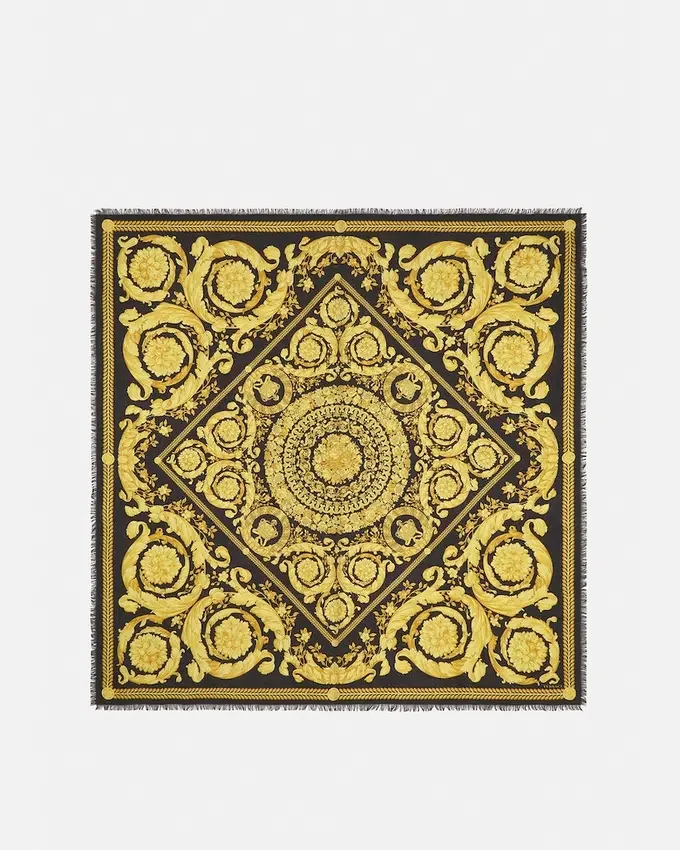 Printed Cashmere-Blend Fringed Shawl 140 cm Printed Cashmere-Blend Fringed Shawl 140 cm