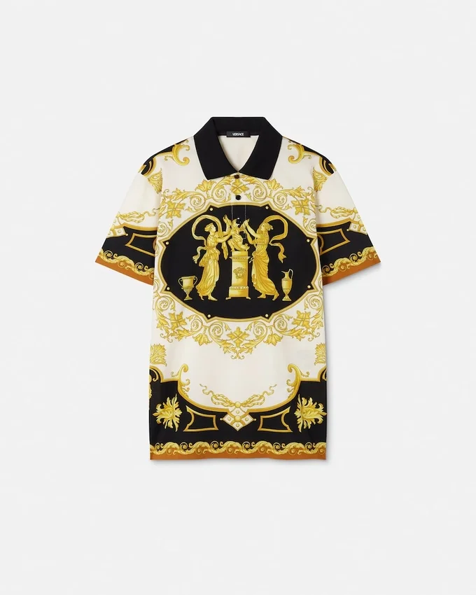 Printed Cotton Piqué Polo Printed Cotton Piqué Polo