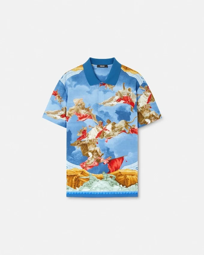 Printed Cotton Piqué Polo Printed Cotton Piqué Polo