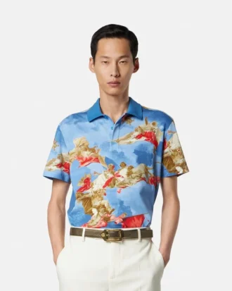 Printed Cotton Piqu&eacute; Polo