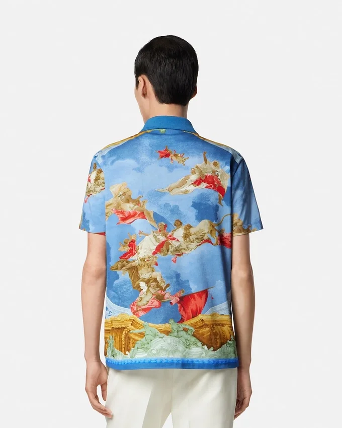 Printed Cotton Piqué Polo Printed Cotton Piqué Polo