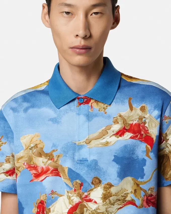 Printed Cotton Piqué Polo Printed Cotton Piqué Polo
