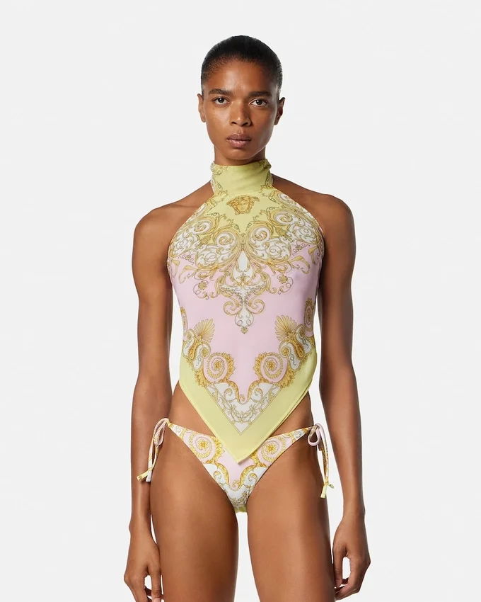 Printed Cover-Up Foulard Top Printed Cover-Up Foulard Top