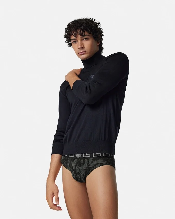 Printed Jacquard Cotton-Jersey Briefs Printed Jacquard Cotton-Jersey Briefs
