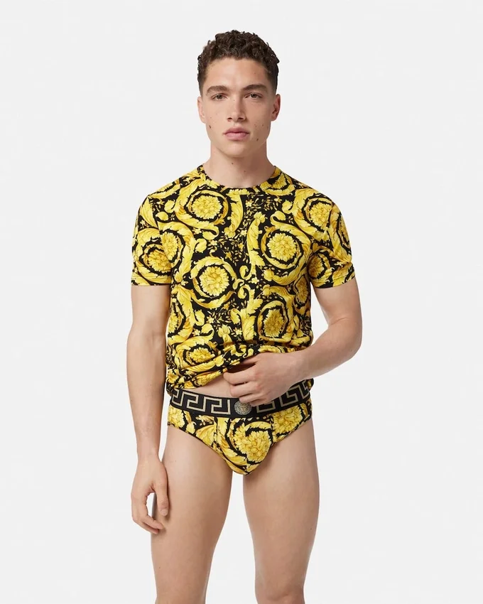 Printed Jacquard Cotton-Jersey Briefs Printed Jacquard Cotton-Jersey Briefs