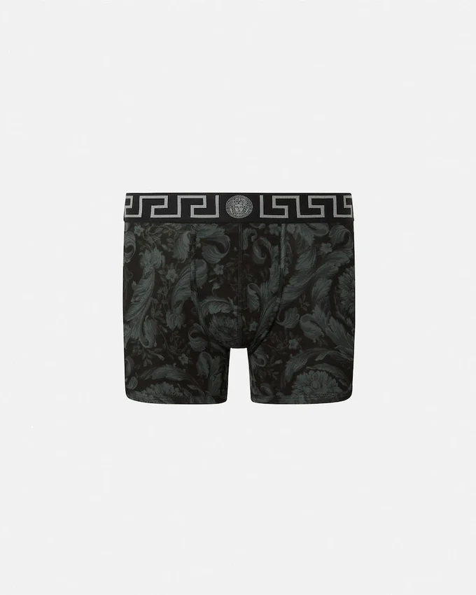 Printed Jacquard Cotton-Jersey Long Trunks Printed Jacquard Cotton-Jersey Long Trunks