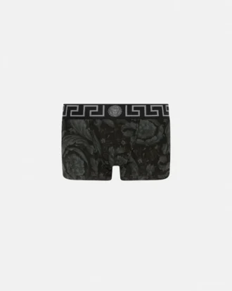 Printed Jacquard Cotton-Jersey Trunks