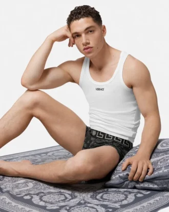 Printed Jacquard Cotton-Jersey Trunks