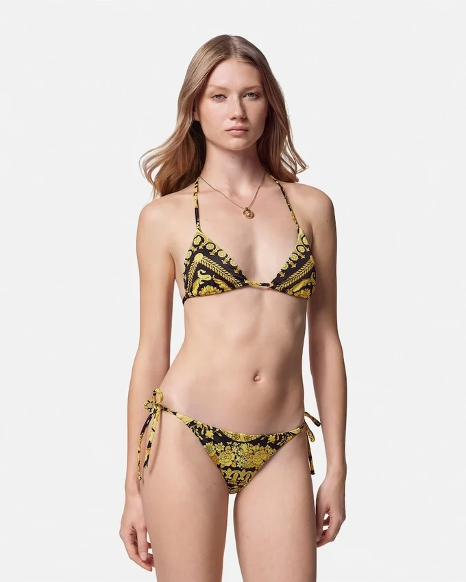 Printed Nylon-Blend Bikini Top Printed Nylon-Blend Bikini Top