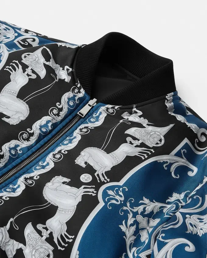 Printed Nylon Reversible Bomber Printed Nylon Reversible Bomber