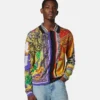 Printed Silk Knit Shirt Printed Silk Knit Shirt
