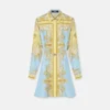 Printed Silk Twill Mini Shirt Dress Printed Silk Twill Mini Shirt Dress