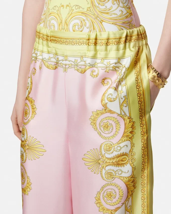 Printed Silk Twill Pants Printed Silk Twill Pants