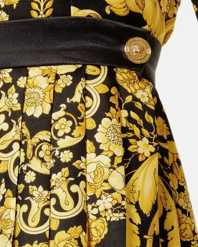 Printed Silk Twill Pleated Mini Skirt Printed Silk Twill Pleated Mini Skirt