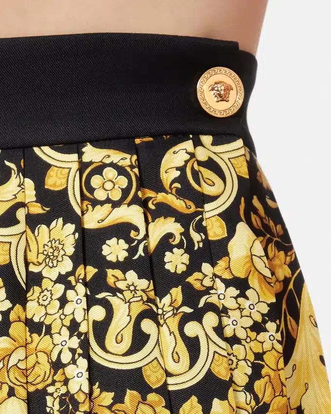 Printed Silk Twill Pleated Mini Skirt Printed Silk Twill Pleated Mini Skirt