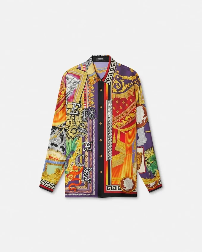 Printed Silk Twill Regular Shirt Printed Silk Twill Regular Shirt