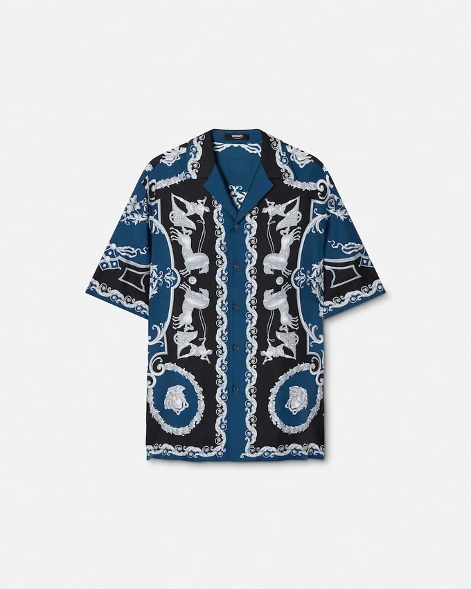 Printed Silk Twill Regular Shirt Printed Silk Twill Regular Shirt