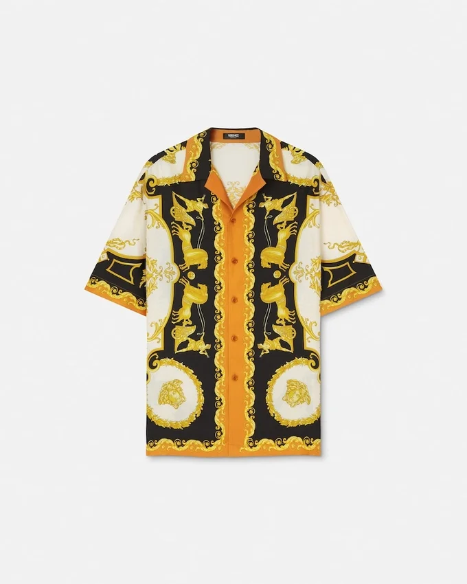 Printed Silk Twill Regular Shirt Printed Silk Twill Regular Shirt