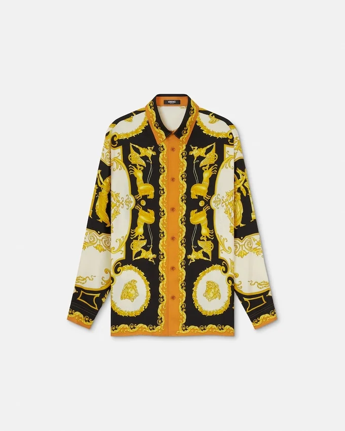 Printed Silk Twill Regular Shirt Printed Silk Twill Regular Shirt