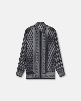 Printed Silk Twill Regular Shirt