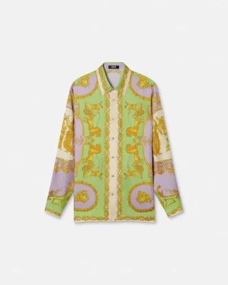 Printed Silk Twill Regular Shirt
