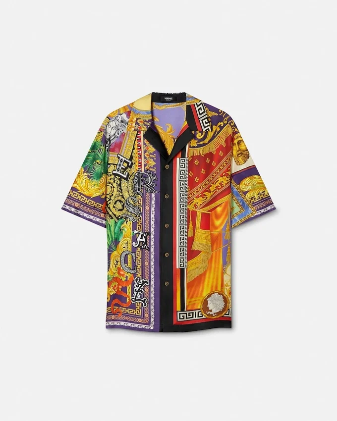 Printed Silk Twill Regular Shirt Printed Silk Twill Regular Shirt