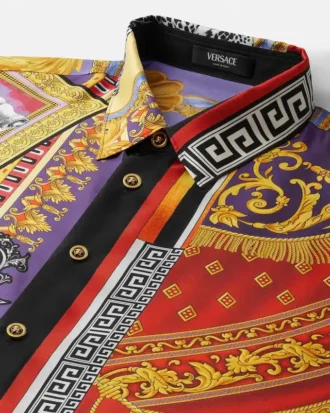 Printed Silk Twill Regular Shirt