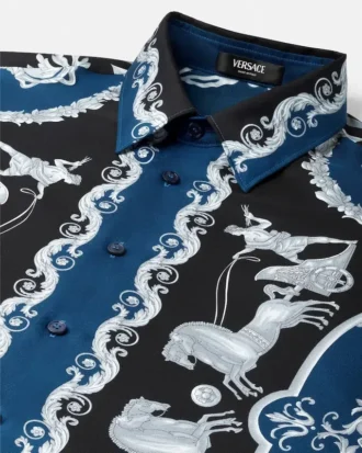 Printed Silk Twill Regular Shirt