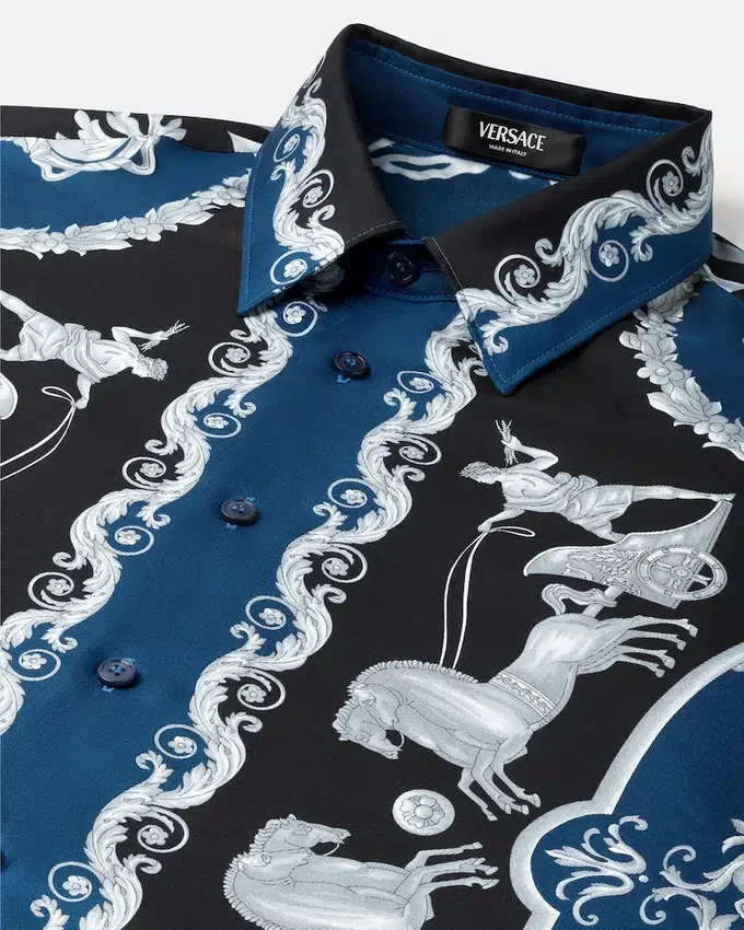 Printed Silk Twill Regular Shirt Printed Silk Twill Regular Shirt