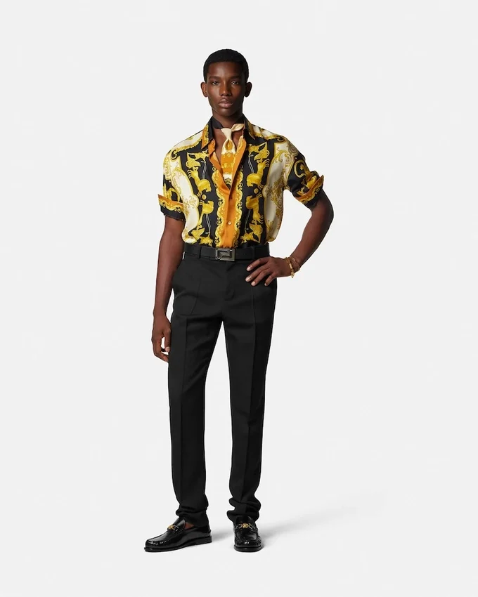 Printed Silk Twill Regular Shirt Printed Silk Twill Regular Shirt