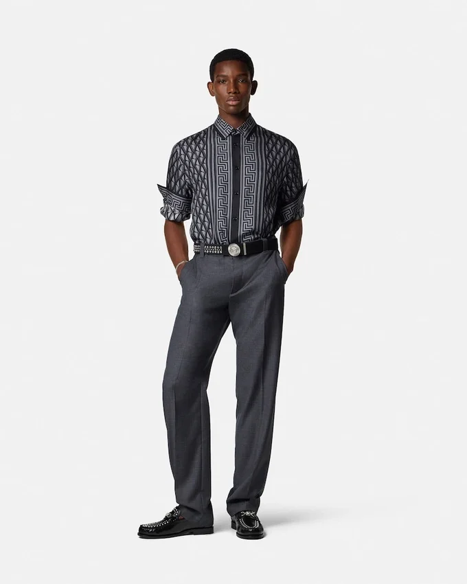 Printed Silk Twill Regular Shirt Printed Silk Twill Regular Shirt