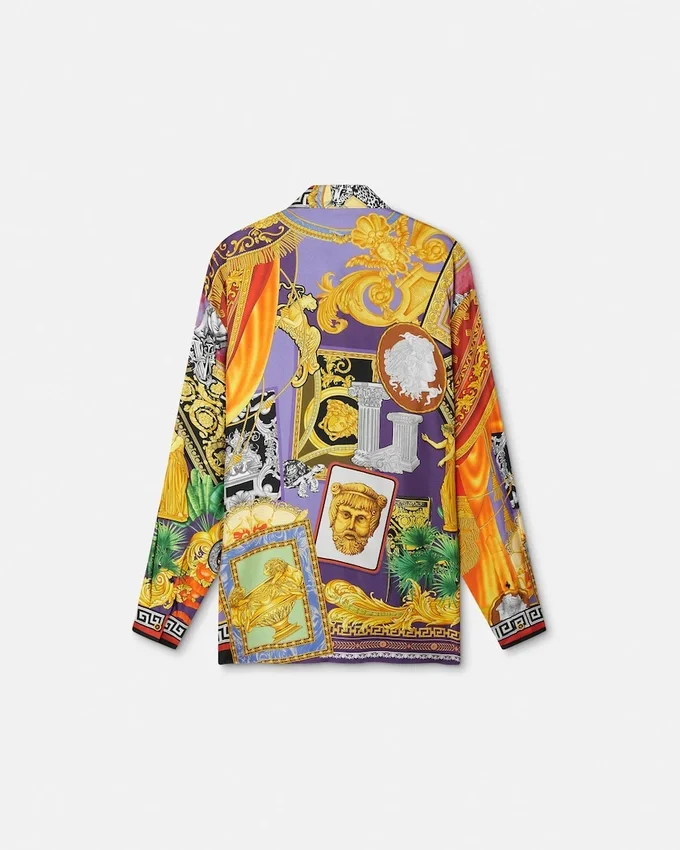 Printed Silk Twill Regular Shirt Printed Silk Twill Regular Shirt