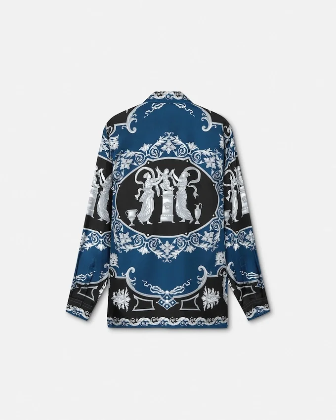 Printed Silk Twill Regular Shirt Printed Silk Twill Regular Shirt
