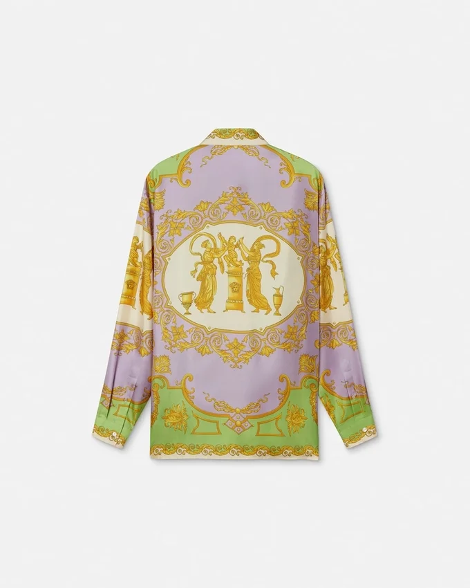 Printed Silk Twill Regular Shirt Printed Silk Twill Regular Shirt