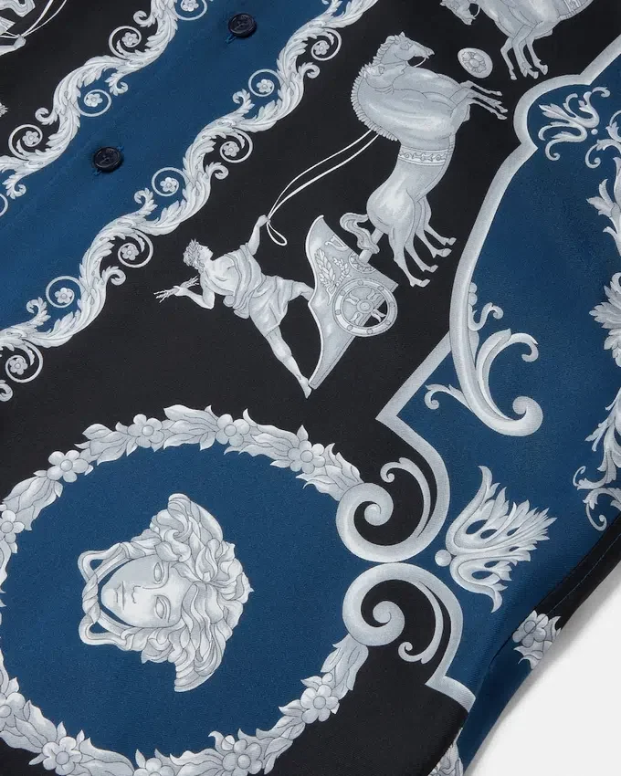 Printed Silk Twill Regular Shirt Printed Silk Twill Regular Shirt