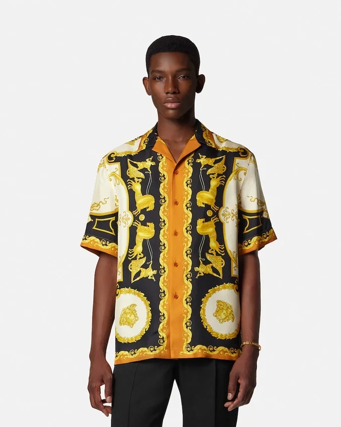 Printed Silk Twill Regular Shirt Printed Silk Twill Regular Shirt