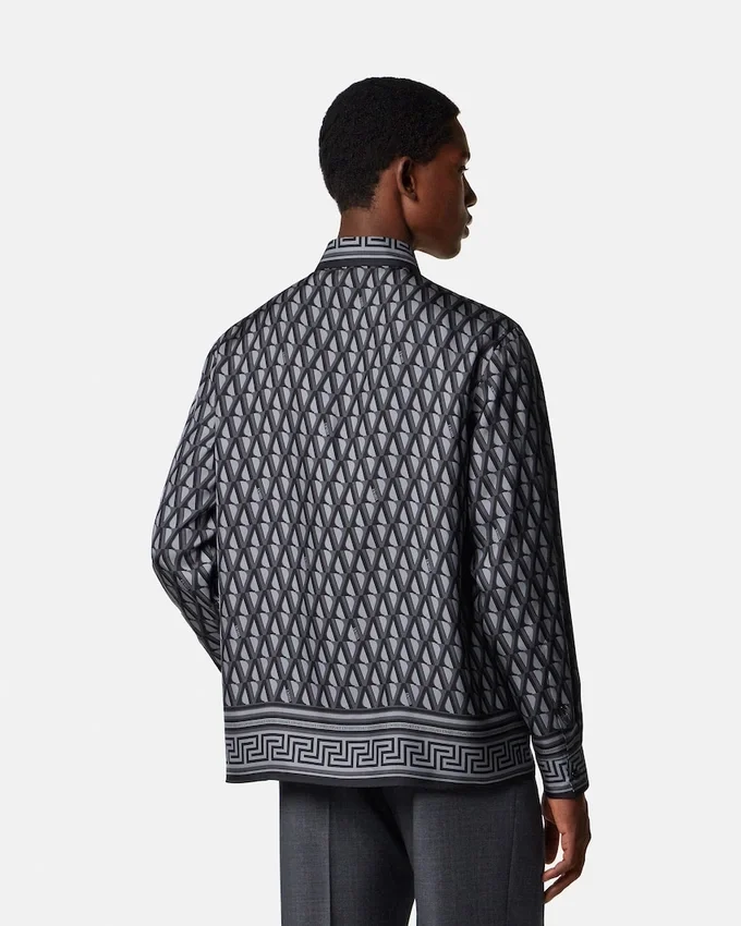Printed Silk Twill Regular Shirt Printed Silk Twill Regular Shirt