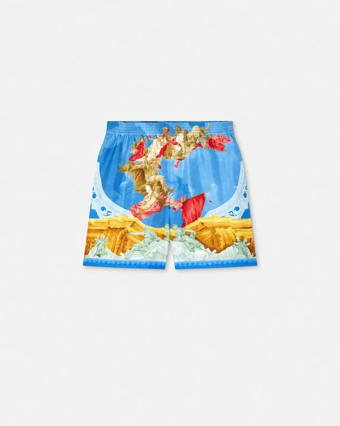 Printed Silk Twill Regular Shorts Printed Silk Twill Regular Shorts