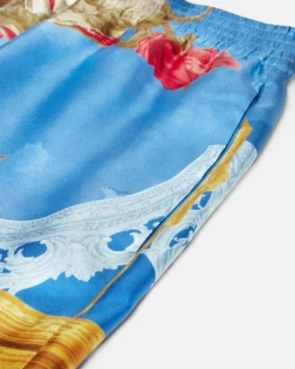 Printed Silk Twill Regular Shorts