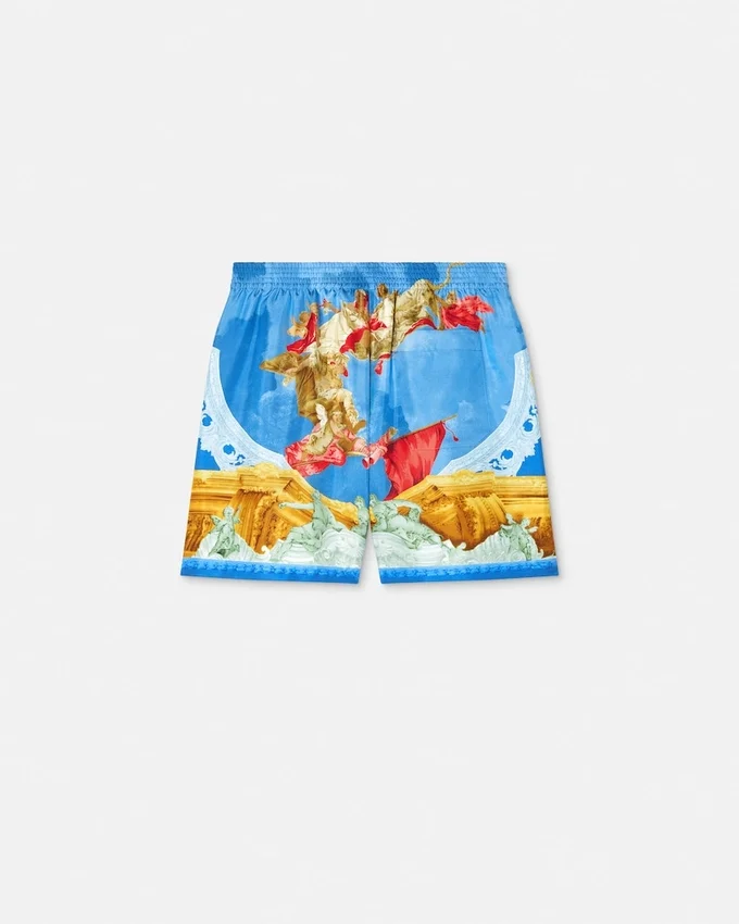 Printed Silk Twill Regular Shorts Printed Silk Twill Regular Shorts