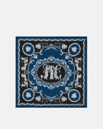 Printed Silk Twill Scarf 90 cm