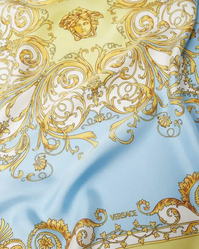 Printed Silk Twill Scarf 90 cm Printed Silk Twill Scarf 90 cm