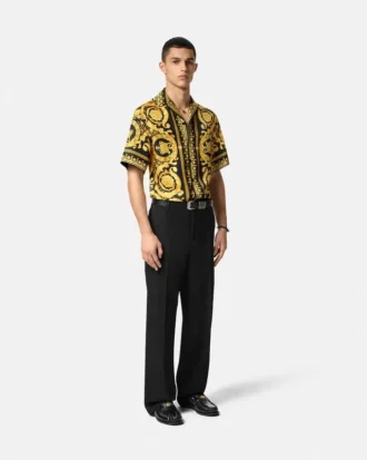Printed Silk Twill Shirt